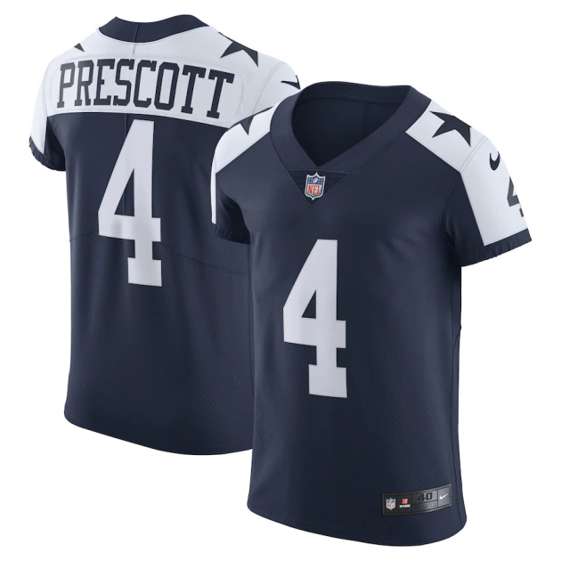 mens nike dak prescott navy dallas cowboys alternate vapor elite player jersey